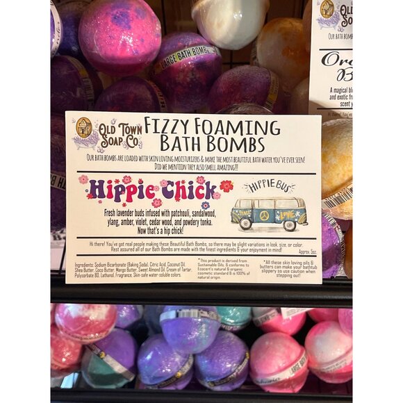 Old Town Soap Co. Fizzy Foaming Bath Bombs Assorted Scents Lavender Orange More! - Picture 3 of 14